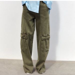 Zara Z1975 high waisted cargo jeans